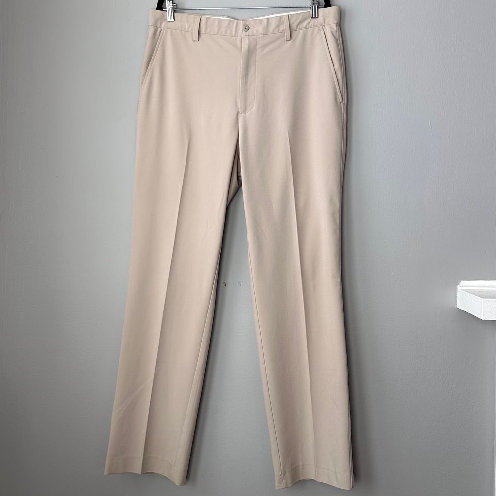 FootJoy Men Performance‎ Golf Pants W36 L32 Khaki Stretch Comfort Flat Front